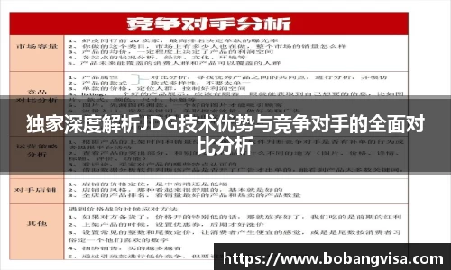 独家深度解析JDG技术优势与竞争对手的全面对比分析