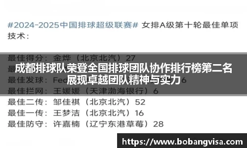 成都排球队荣登全国排球团队协作排行榜第二名展现卓越团队精神与实力