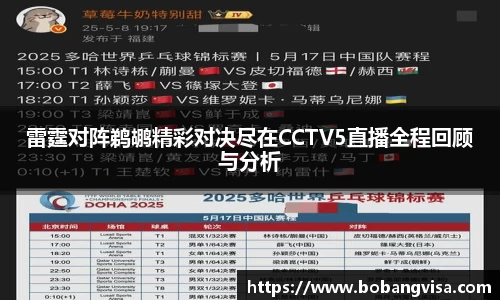 雷霆对阵鹈鹕精彩对决尽在CCTV5直播全程回顾与分析